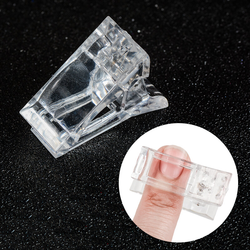 1/5/10PCS Clip per unghie in acrilico Clear Quick Building Nail Tips Clips Fingernail Extension morsetti UV per strumenti di estensione delle unghie finte