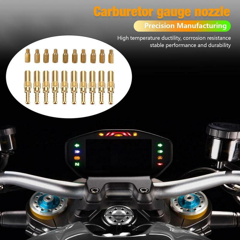 Boquilla de calibre de carburador para motocicleta, Kit de chorros principales de carburador, boquilla de cobre, chorros de piloto lento, 20 piezas