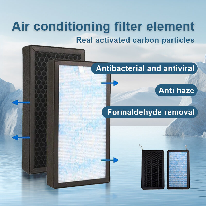 2 teile/los für Tesla Modell 3 Modell y Hepa Aktivkohle Luftfilter Klimaanlage Filter Element Ersatz kit mit Werkzeugen