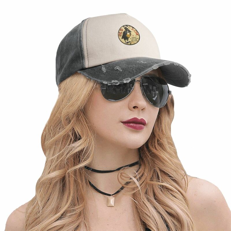 อีกาตัวเก่าหมวกเบสบอล Advert404วินเทจหมวกหมวกทรงทหารผู้ชายสีดำผู้หญิงสำหรับดวงอาทิตย์ของผู้ชาย
