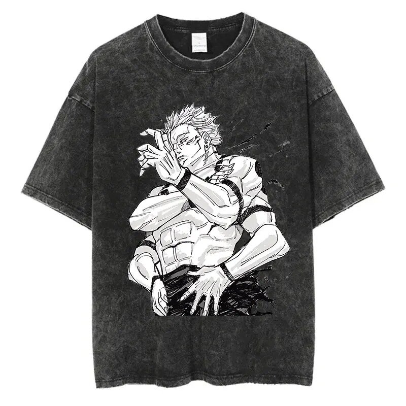 Heren Zomer Harajuku 100% Katoenen Korte Mouwen Y 2K Oversized T-Shirt Vintage Gewassen Straat T-Shirt Heren-En Damesoverhemden