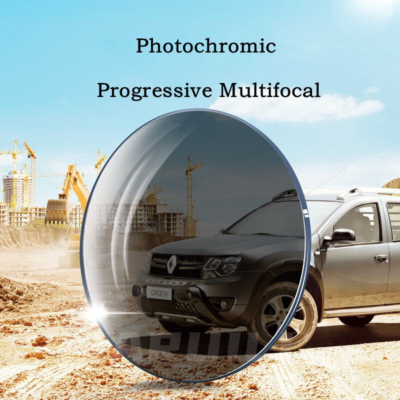 Xbora-lentes multifocales progresivas fotocromáticas, lentes asféricas Anti-UV, antiarañazos, recubiertas, 1 par, 1,56, 1,61, 1,67, 1,74