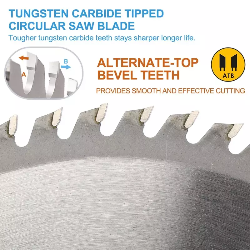 Hoja de sierra TCT para carpintería, herramienta de corte con forma de diente convencional, 160/165/185/210/250mm, 1 piezas