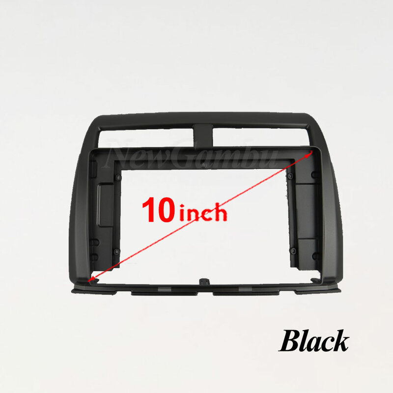 10 Inch Zwart Voor Proton Myvi 2015 Frame Audio Adapter Dash Trim Kits Facia Panel Radio Speler Scherm 2 Din