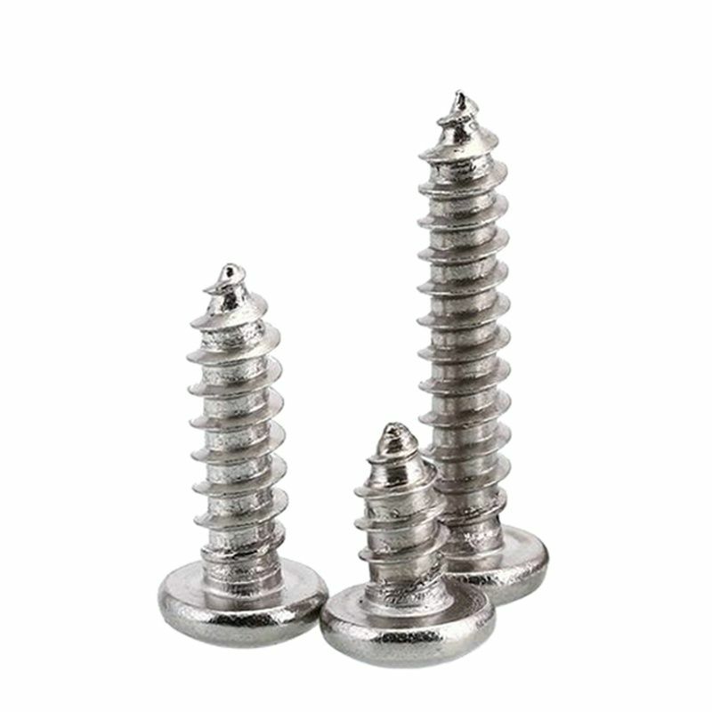 300pcs philips pan  self-tapping mini screw M1 M1.2M1.4M1.7M2 stainless steel round  micro screw for glasses cell phones