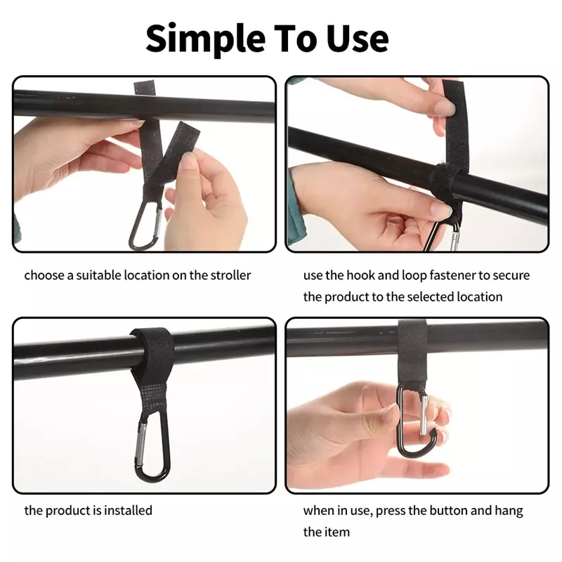 1/2/3/5PCS Baby Stroller Accessories Shopping Pram Hook Props Multi Purpose Baby Stroller Hook Hanger Metal Convenient Hook