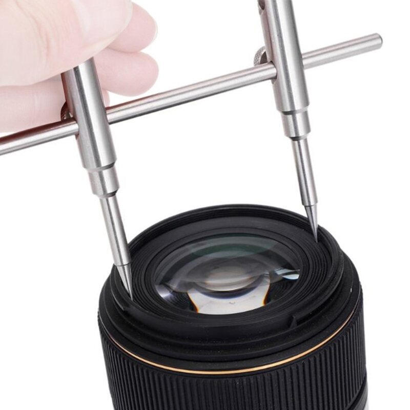 Llave inglesa de lente de cámara de doble cara, herramienta de eliminación de lente de Metal duradera, envío directo