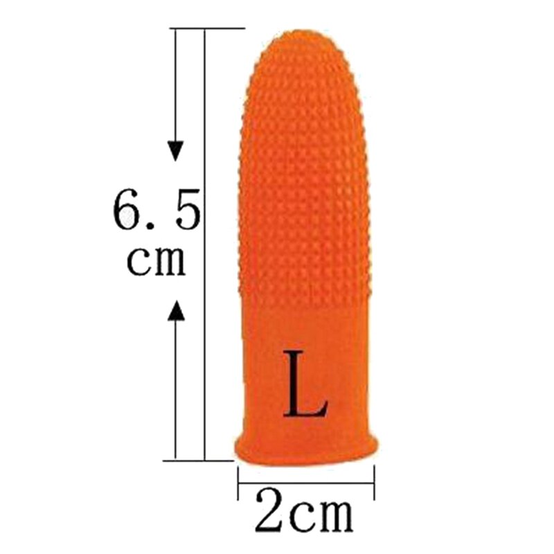 100 szt. Gumowe nakładki na palce antypoślizgowe pomarańczowe jednorazowe nakładki na palce ochronne do naprawy elektronicznej łatwe w użyciu