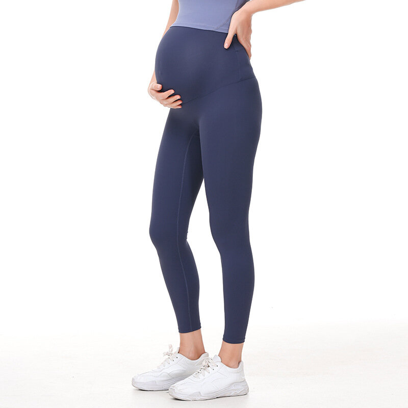 Podparcie brzucha wysoka talia legginsy ciążowe kobiet w ciąży chude spodnie do jogi obcisłe spodnie poporodowa w kształcie ciała