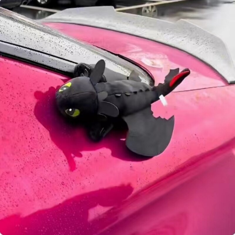 Creatività denti all'aperto decorare peluche cartone animato accessori per auto tetto volante drago bambola moto casco ciondolo accessori