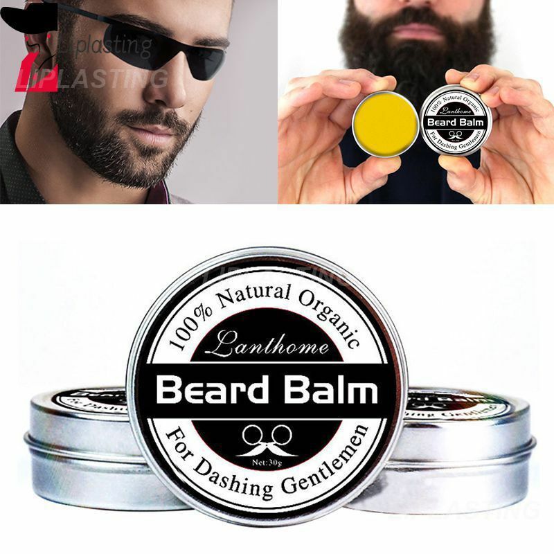 Condicionador de barba profissional para homens, bálsamo de barba, bigode orgânico, crescimento de barba, estilo suave, natural, novo
