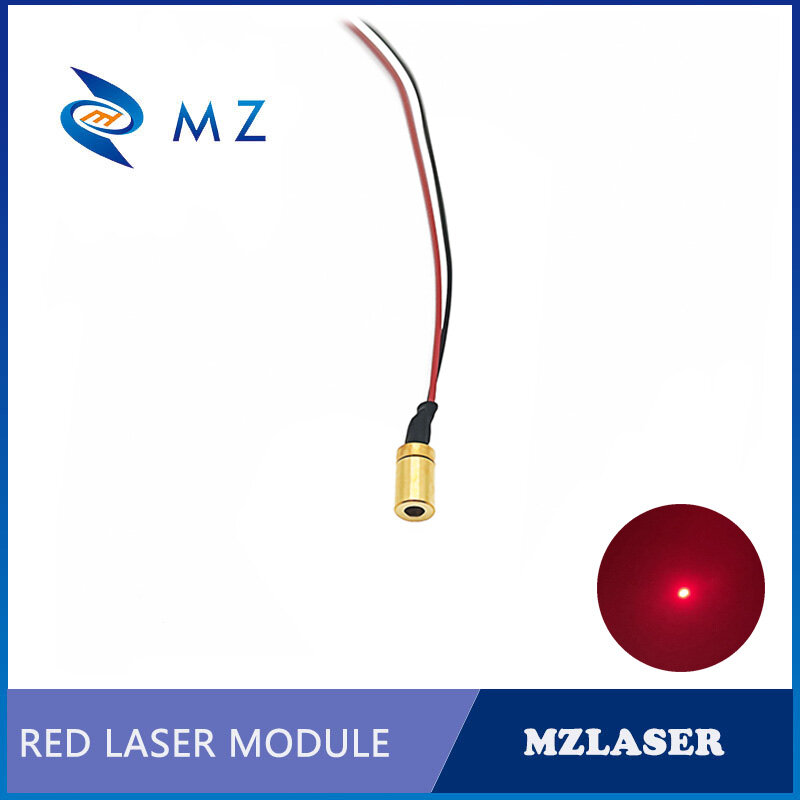 Стандартный миниатюрный лазерный модуль с красной точкой, 6 мм, 635 нм, 10 мВт, тип привода APC, модель с цепью по часовой стрелке, промышленный класс