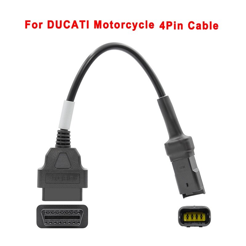 Cable de diagnóstico OBD para Ducati, Conector de 4 pines, adaptador de 2 pines a OBD2, accesorios para coche y motocicleta