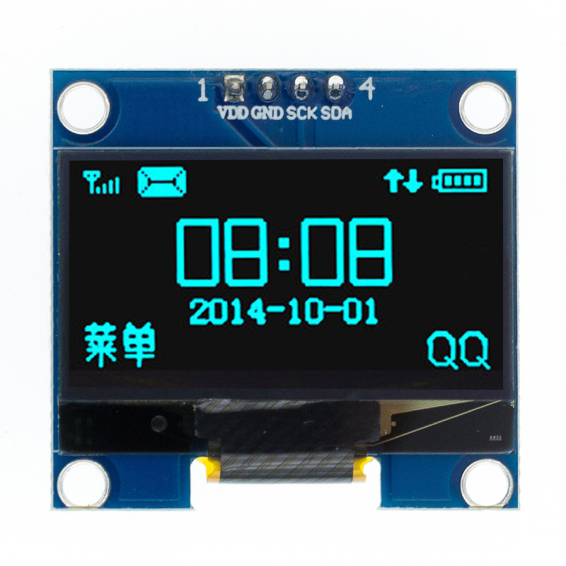 1 قطعة 1.3 "OLED وحدة اللون الأزرق IIC I2C 128X64 1.3 بوصة OLED شاشة LCD LED وحدة 1.3" IIC I2C التواصل D12 لاردوينو