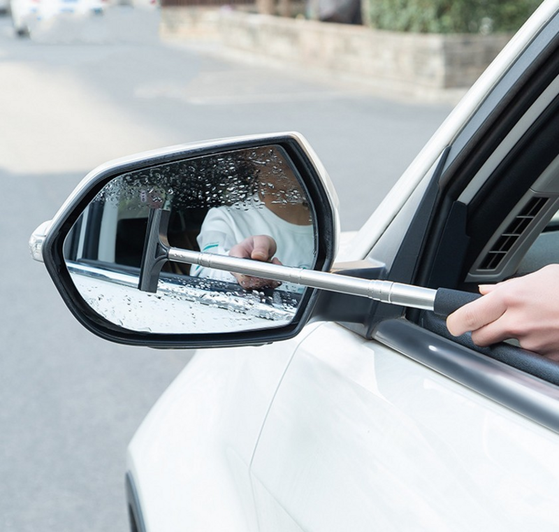 Выдвижной резиновый ракель для очистки зеркало заднего вида автомобиля, портативный, для удаления дождя