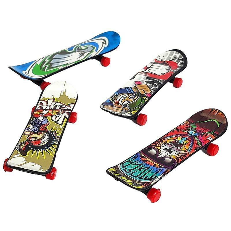Kreative Finger Skateboards Mini Skateboard Griffbrett Finger Spielzeug Pack Geschenke für Kinder Finger Skater für Teen Adult Party Gunst