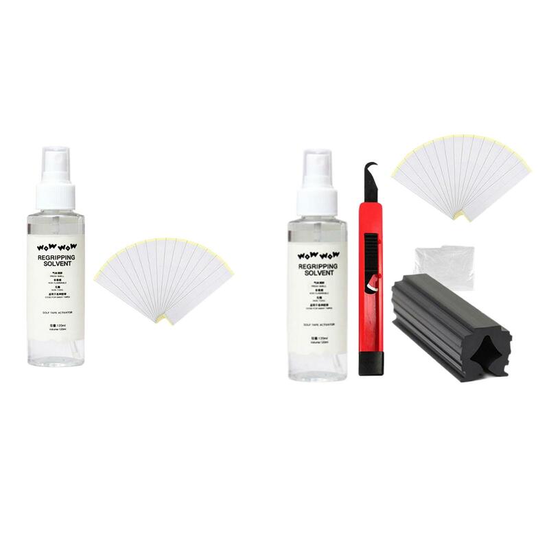 Golf club grip kit reparação spray solvente substituição dupla face fita adesiva conjunto de ferramentas