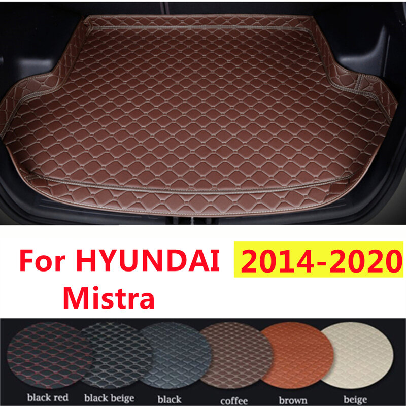 SJ ผ้าคลุมพรมรองสัมภาระด้านหลังแบบอุปกรณ์ตกแต่งรถยนต์ทุกสภาพอากาศที่กำหนดเองได้สำหรับ Hyundai MISTRA 2020-19-2014 alas bagasi mobil