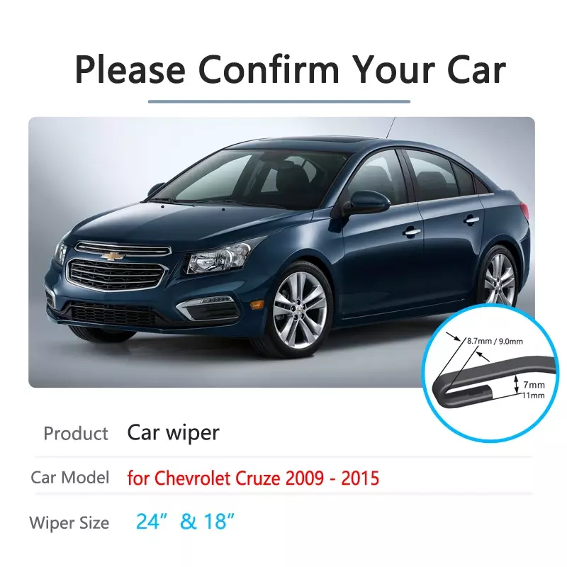 For Chevrolet Cruze 2009 2010 2011 2012 2013 2014 2015 Car Wiper Blade Front Window Windscreen Windshield Car Accessories Washer