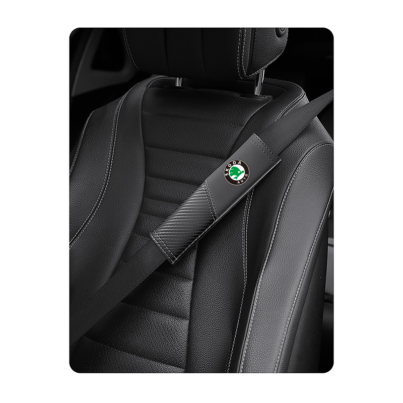 Funda para cinturón de seguridad de coche, accesorios interiores para Skoda VRS Octavia KAMIQ KAROQ, 1 piezas