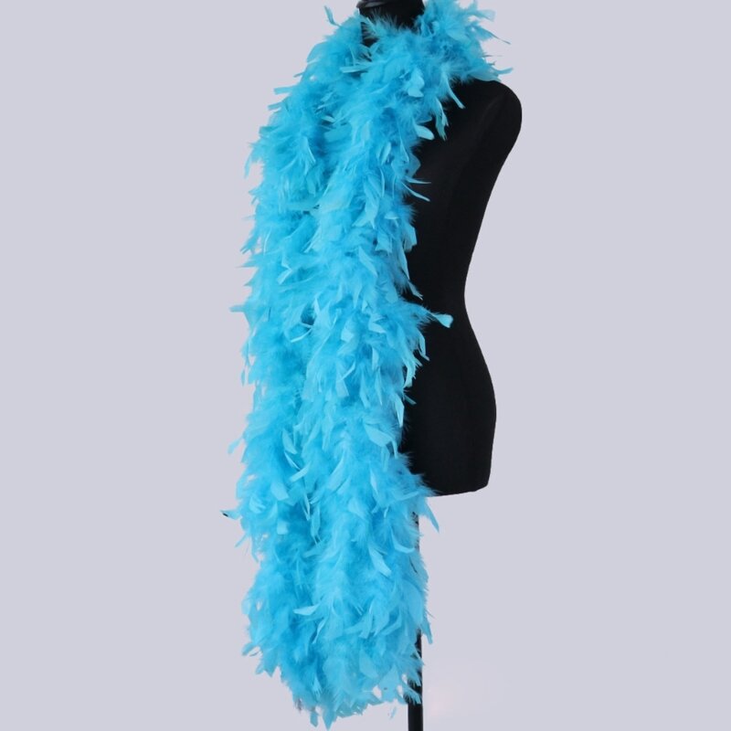 Boa-plumas de pavo para manualidades, chal de plumas para vestido de boda, venta al por mayor, 200cm