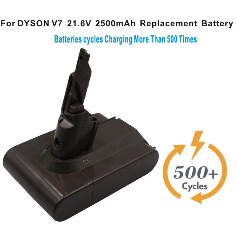 Alat Daya V7 Baterai Lithium Ion untuk Dyson V7 21.6V 2500MAh Seri Hewan Penyedot Debu Genggam Nirkabel 968670-02