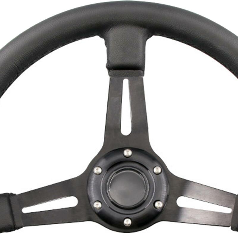 Golf Cart Steering Wheel PU Retrofit Universal PU Leather Outdoor 3 Spoke