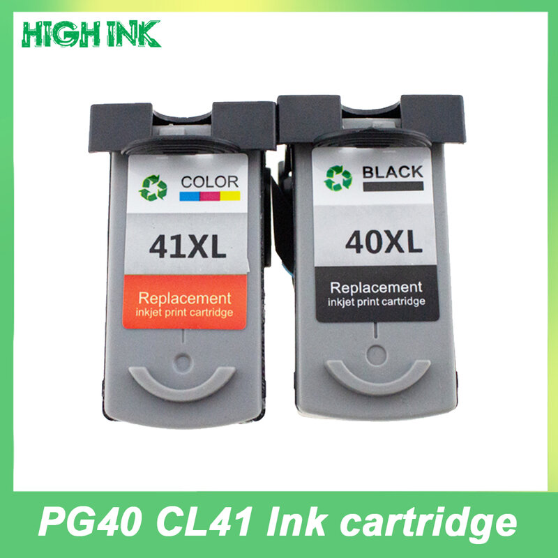 Cartucho de tinta Compatible con PG-40, CL-41, PG40, Canon Pixma, MP140, MP150, MP160, MP180, MP190, MP210, MP220, MP450, MP470