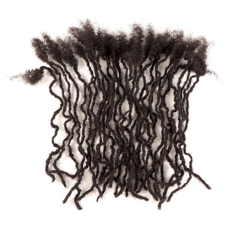 男性と女性のための人間の髪の毛のエクステンション,ドレッドヘアの形をしたヘアエクステンション0.3,直径100% cm,本物の人間の髪の毛,手作りのloc