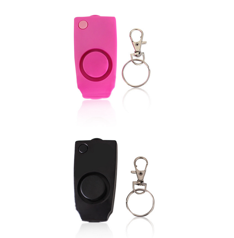 Student Women's Self-defense Alarm Key Pendant Portable Personal Button Type Anti-theft Anti-wolf Black Rose Red Keychain