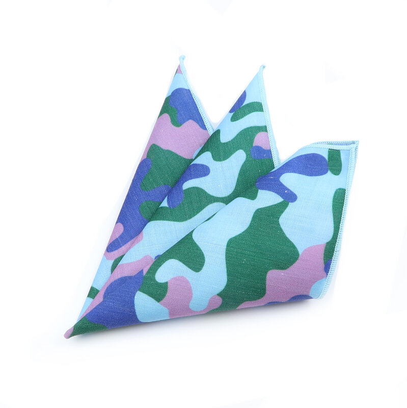 Camouflage Pocket Square Jacquard Woven Mens Costum Handkerchief Polyester Hanky Party Accessories Fashion Suit Gifts 23*23cm