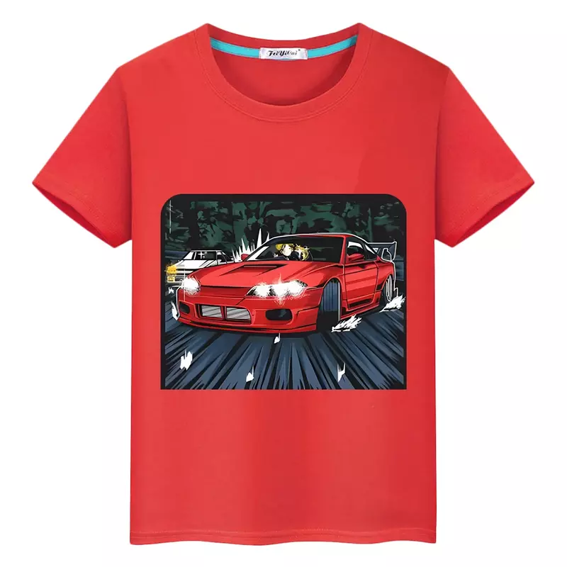Japanisches Auto drucken T-Shirt 100% Baumwolle Kurzarm y2k ein Stück jdm manga mk Anime T-Shirt Jungen Stolz T-Shirt Kinder Kleidung Mädchen