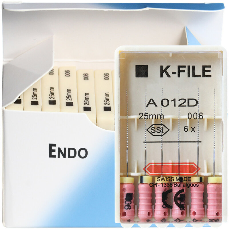 10 Packs Dental K-FILE 21/25/31mm Stainless Steel Endo Root Canal K Files Hand Use Endodontic Finger Spreader Dentist All Models