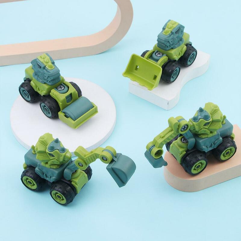 DIY Model zabawkowy modelu samochodu koparka inżynieria samochód samochód dinozaur zabawka edukacyjna zabawka dinozaur samochód inżynierski
