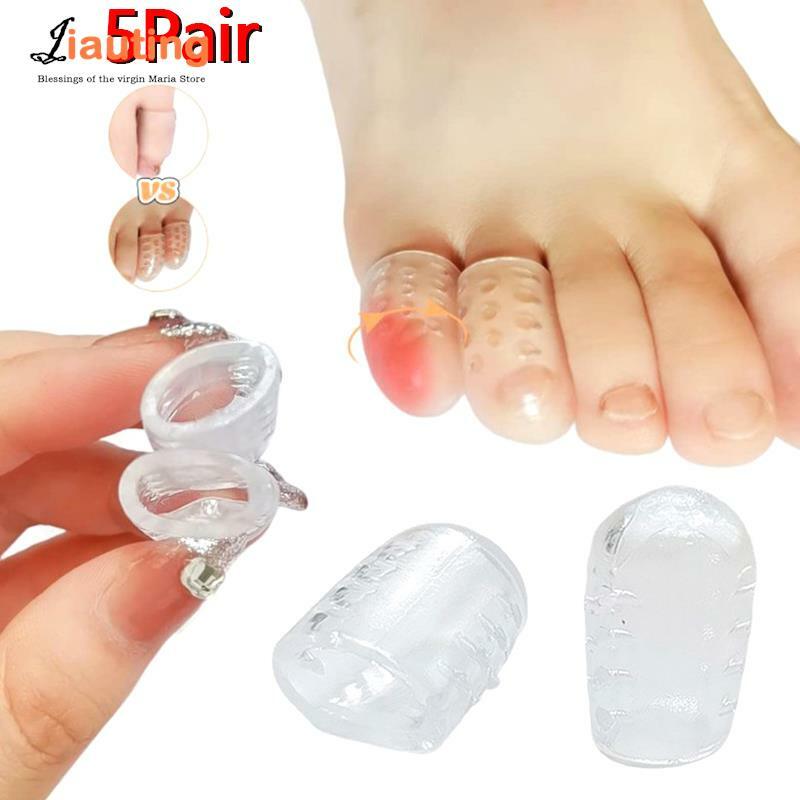 10 pezzi puntali in Silicone Anti-attrito protezione per dita traspirante previene le vesciche tappi per le dita protezioni per la copertura cura dei piedi