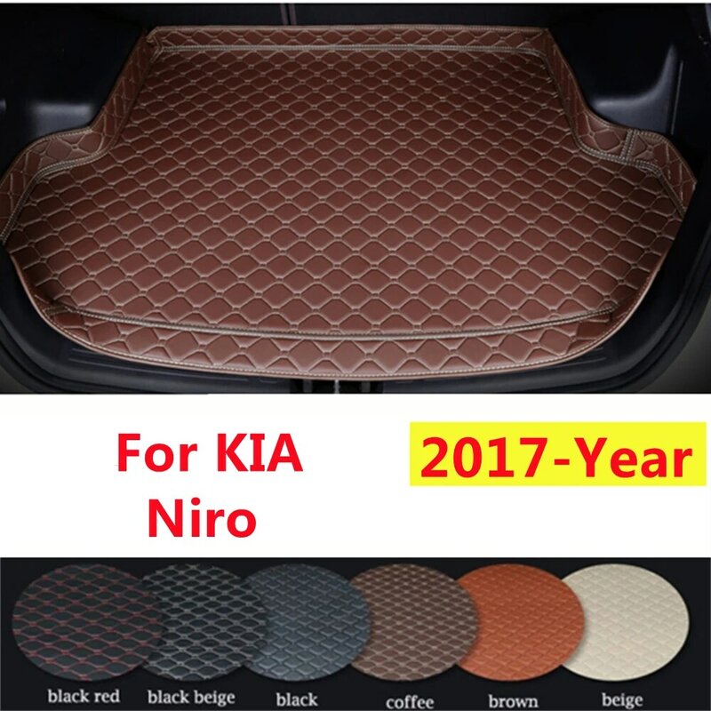 SJ Высокая сторона для любой погоды подходит для KIA Niro 2017 год коврик для багажника автомобиля авто аксессуары Задняя подкладка для груза коврик