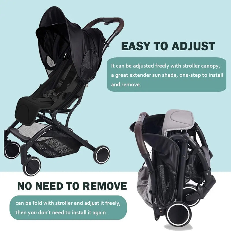 Windproof Baby Stroller Acessórios, Sunshield Shade, Kids Carriage, Sunshade Cover, Carrinhos Hood, Canopy Cover, Sun V