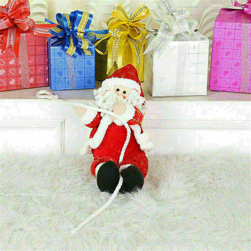 Decorazione natalizia babbo natale arrampicata corda bambola ciondolo casa parete finestra albero di natale appeso 2023 nuovo Yea natale decorare