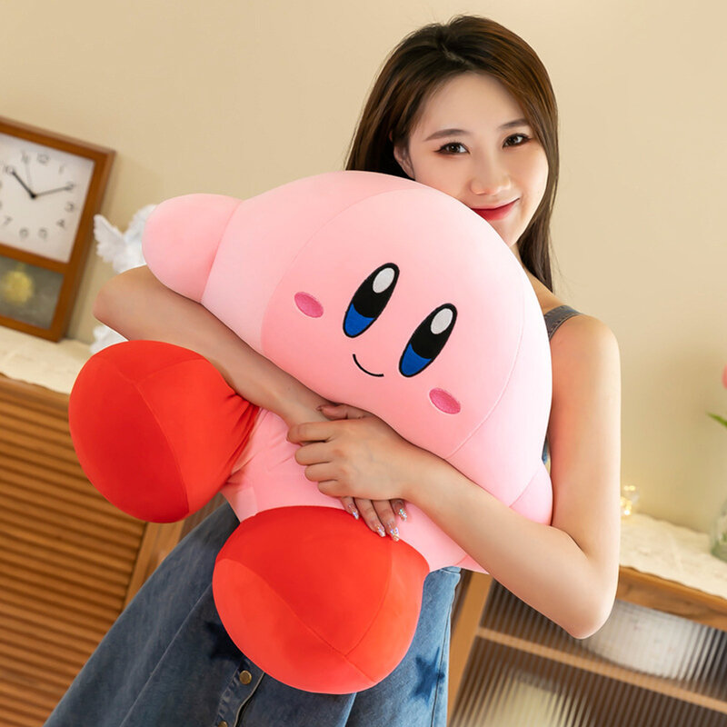 Anime Star Kirby Animal de pelúcia, brinquedos de pelúcia, boneca rosa, travesseiro fofo, decoração do quarto, presente infantil
