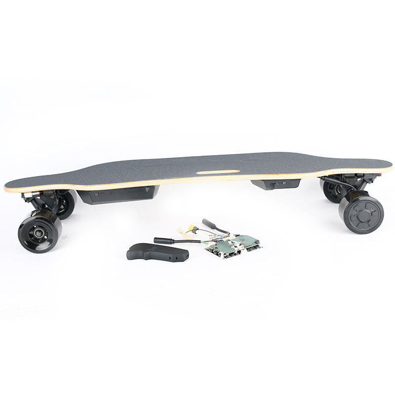 Longboard électrique avec roues à double moyeu, planche de Cesbon marché, boîte fendue, 600W x 2