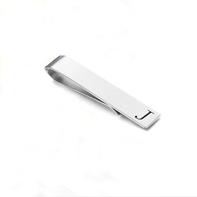 Stainless Steel Tie Clip Men's Button Shirt Personalized Initial Letter A-Z