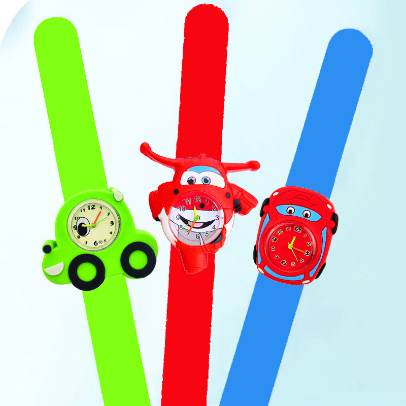 어린이용 크리에이티브 만화 장난감 시계, 우주 비행사 로켓, 남아 및 여아용 3D 자동차 팔찌 착용 가능