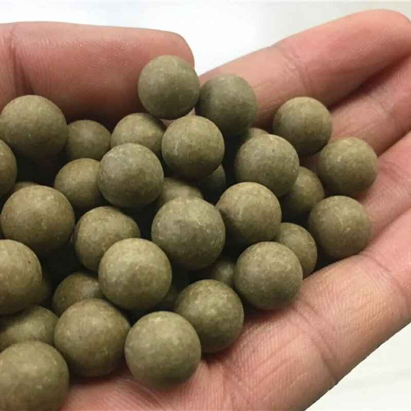 100 buah 10mm bola lumpur bantalan manik-manik katapel aman tidak beracun bola tanah liat padat amunisi untuk berburu luar ruangan menembak