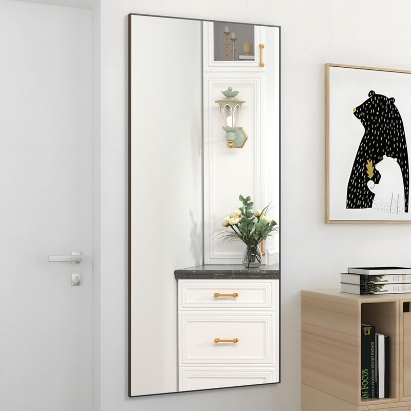 CONGUILIAO 65" × 24" Full Length , Standing Rectangle Mirror, Large Floor Mirror, Full Body Mirror, Standing Hanging