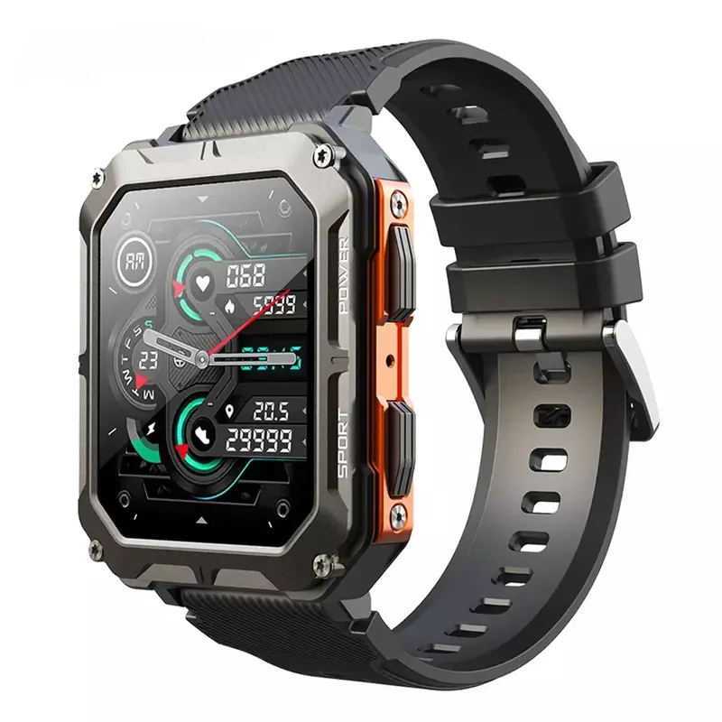 Смарт-часы C20Pro мужские спортивные, водостойкие, IP68, Bluetooth, время звонка 35 дней в режиме ожидания, 123 спортивных режимов, HD-экран 1,83 дюйма