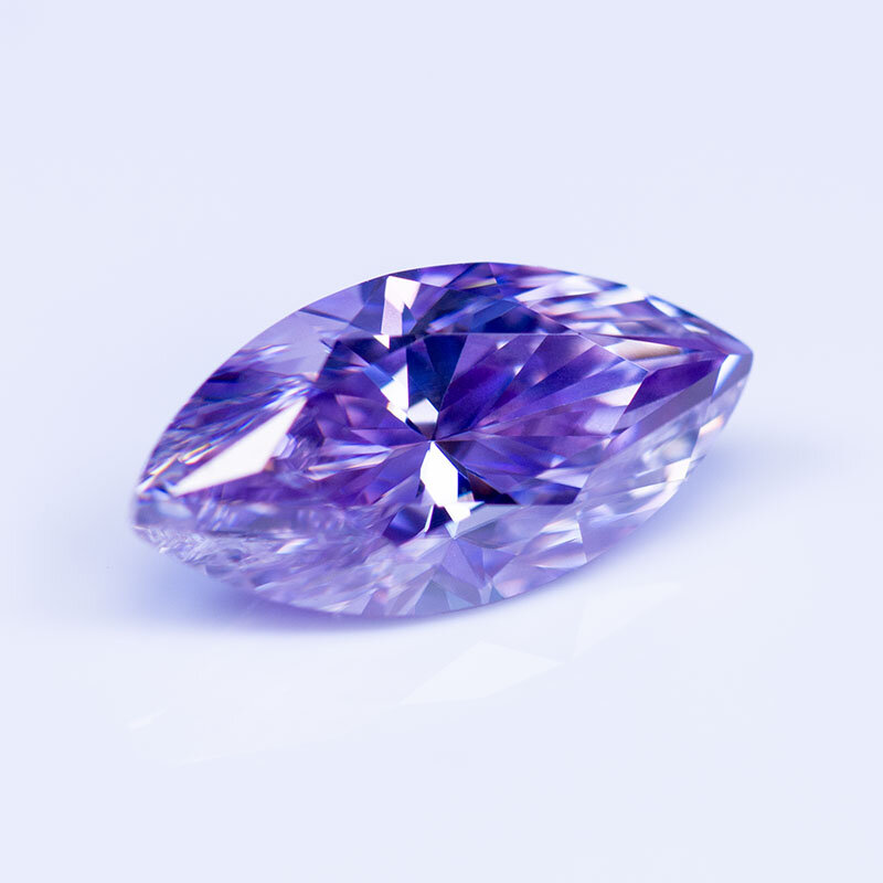 Piedras preciosas de moissanita para mujer, dijes de diamante cultivados en laboratorio, fabricación de joyas con certificado GRA, Color púrpura claro