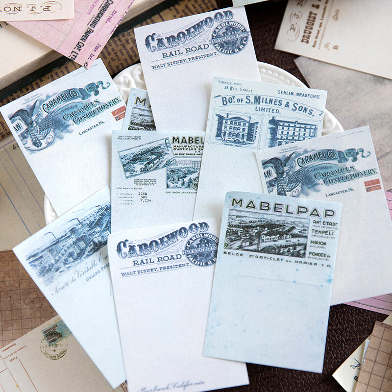 Bloc-Notes Vintage de 80x55mm, 60 Pièces, Niche, Ticket Romance, Matériel d'Écriture, Arrière-Plan, Bricolage, Décoration Sв, Papier Scrapbook