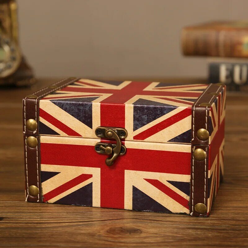 European-Style Retro Storage Box Desktop Cosmetics Sundries Storage Box Leather Wedding Candies Box Gift Box Storage Box
