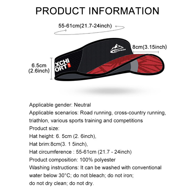 KoKossi-sombrero de copa vacío para deportes al aire libre, sombrilla Unisex de secado rápido, transpirable, para ciclismo y montañismo, para correr