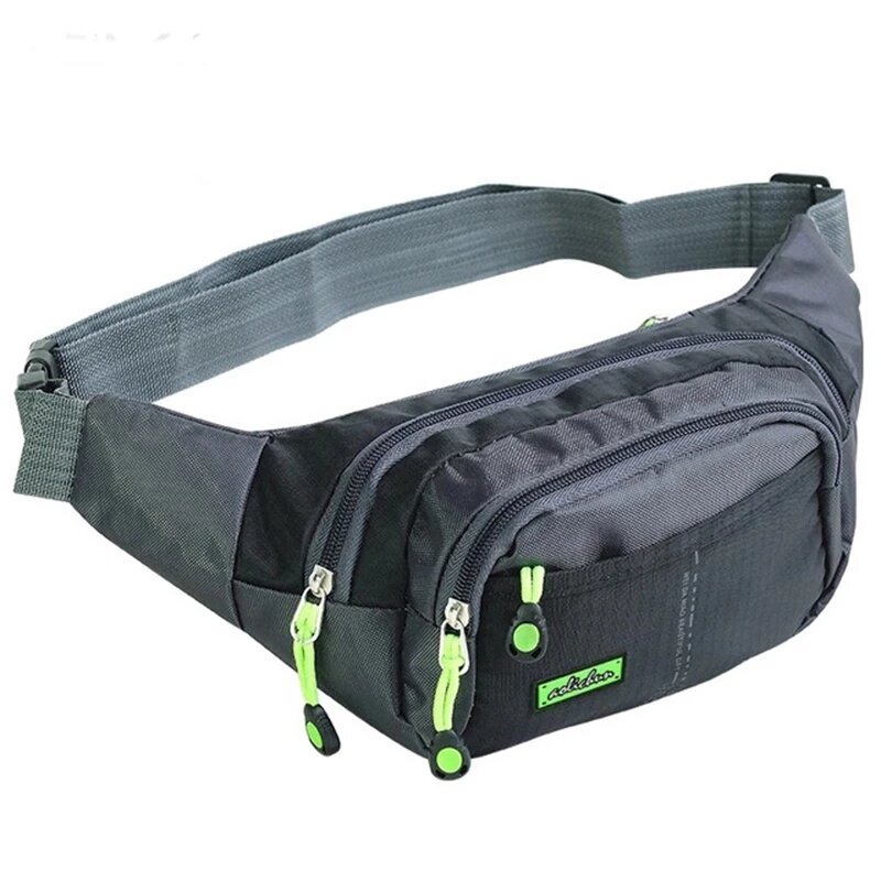 Fashion Nylon Cloth Waist Bag Men's And Women's Universal Fanny Pack Sports Travel Outdoor Solid Color Chest Bag